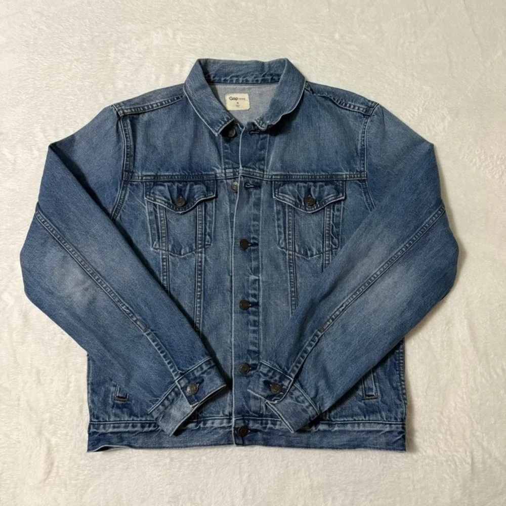 Gap Denim Jacket Women Medium Blue‎ 1969 Trucker Classic Cotton Jean Outerwear
